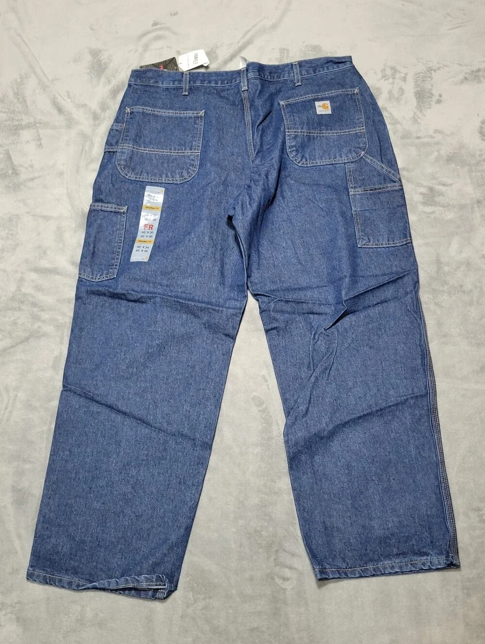 Carhartt FR Signature Fit Dungaree Mens Work Jeans Mens Sz 40x30 FRB13 DNM NWT